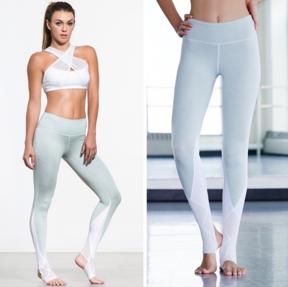 Free People Movement Mint Vortex Mesh Leggings XS Stirrup - Picture 3 of 3